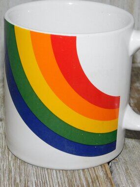 F.T.D.A Rainbow Mug, vintage coffee cup Mug, Coffee Mug, Rainbows, Gift, VTG *